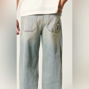 Hollister Men's Baggy Skater Jeans - Light Blue 28x32